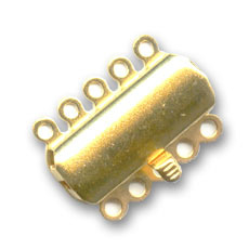 cl-005 5-strand box clasp gold tone 19x15mm
