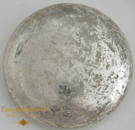 gc-003 Glas cabochon Crystal Silver round 25mm