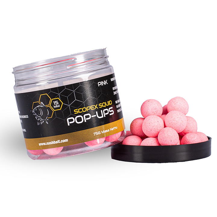 Nash Bait Scopex Squid Pop Up 15mm Pink