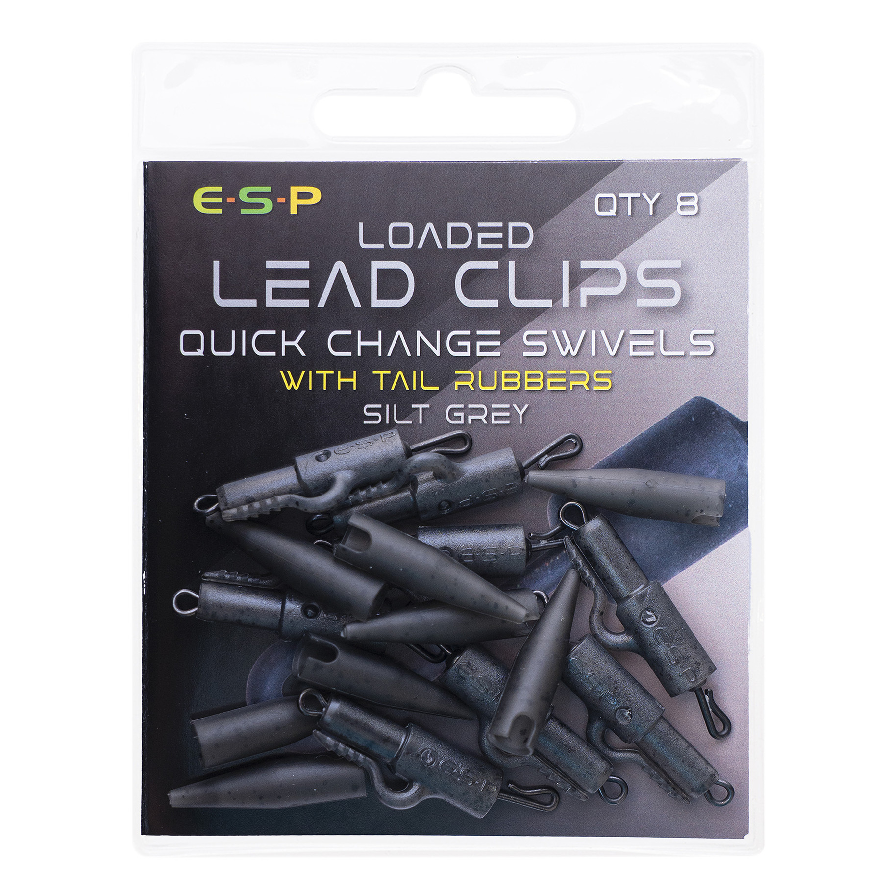 ESP Loaded Lead Clips QC Silt Grey