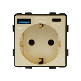 MODULE | GOUD | WANDCONTACTDOOS | USB | USB-C