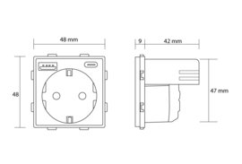 MODULE | WIT | WANDCONTACTDOOS | USB | USB-C
