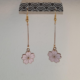 Pink Sakura cherry blossom earrings