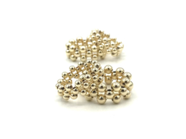 Stretch ring Zehra IV met dubbele lagen real gold plated balletjes