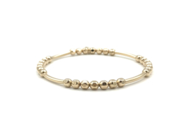 Armband Emily met real gold plated balletjes en buisjes