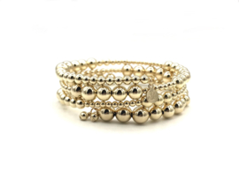Armband Spiral met real gold plated bolletjes