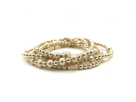 Armband Sharon met diamant cut real gold plated balletjes