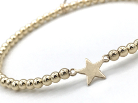 Armband Star met real gold plated sterretje en balletjes