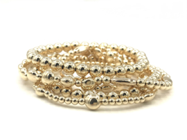 Armband Kae met platte real gold plated balletjes