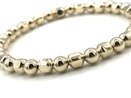 Armband Cleo met ronde en facet real gold plated balletjes