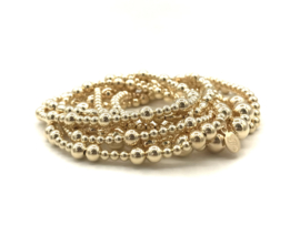 Armband Silvia met real gold plated balletjes