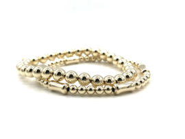 Armband Djenna met bamboe en real gold plated balletjes