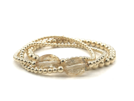 Armband Merle met Swarovski crystal en real gold plated balletjes