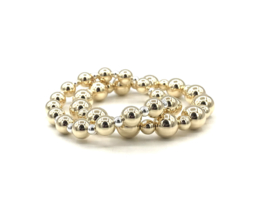 Armband Romaysa met Sterling zilveren en real gold plated balletjes