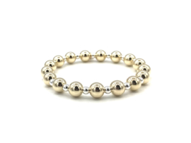 Armband Romaysa met Sterling zilveren en real gold plated balletjes