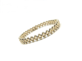 Armband Zehra VI met dubbele lagen real gold plated balletjes