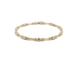 Armband Lilou met real gold plated staafjes en ovale balletjes