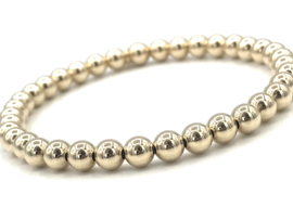Armband met real gold plated balletjes 5 mm basis collectie