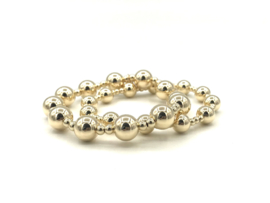 Armband Linsey met goudkleurige real gold plated balletjes
