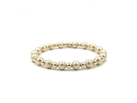 Armband Lis met diamant cut real gold plated balletjes