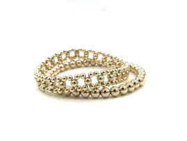 Armband Zehra III met dubbele lagen real gold plated balletjes