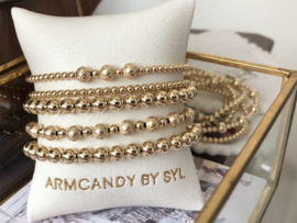 Armband Katie met diamant cut real gold plated balletjes