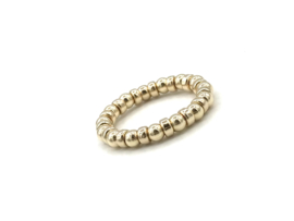 Stretch ring Carice small met real gold plated balletjes en wieltjes