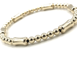 Armband Djenna met bamboe en real gold plated balletjes