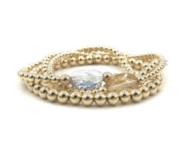 Armband Merle met Swarovski crystal en real gold plated balletjes