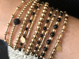 Armband Kelly met real gold plated staafjes en balletjes