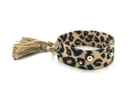 Armband Leopard met real gold plated balletjes