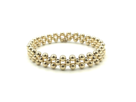Armband Zehra IV met dubbele lagen real gold plated balletjes