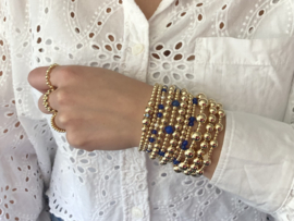 Armband Linsey met goudkleurige real gold plated balletjes