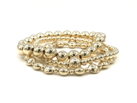 Armband Giulia met platte real gold plated balletjes