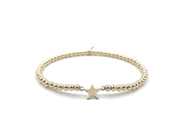 Armband Star met real gold plated sterretje en balletjes