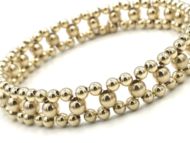 Armband Zehra III met dubbele lagen real gold plated balletjes