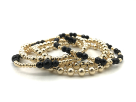 Armband Bobby met grote en kleine real gold plated balletjes