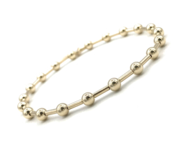 Armband Kelly met real gold plated staafjes en balletjes