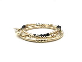 Armband Kenzo met real gold plated tubes en balletjes