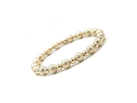 Armband Lis met diamant cut real gold plated balletjes