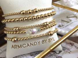 Armband Angelina met real gold plated balletjes