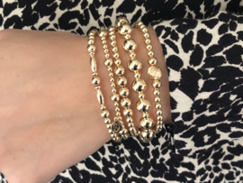 Armband Bobbie met grote en kleine real gold plated balletjes