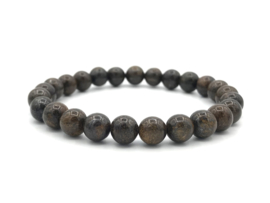 Heren armband Adam met natuurlijke bronzite edelsteen