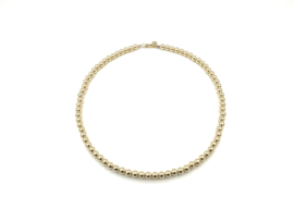 Ketting basis collectie met 6 mm real gold plated balletjes