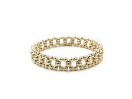 Armband Zehra III met dubbele lagen real gold plated balletjes