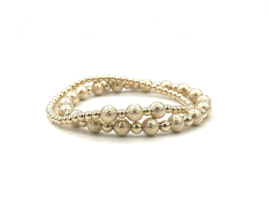 Armband Katie met diamant cut real gold plated balletjes