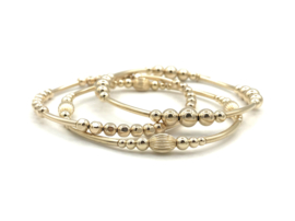 Armband Emily met real gold plated balletjes en buisjes