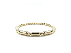 Armband Joycie met bamboe en real gold plated balletjes