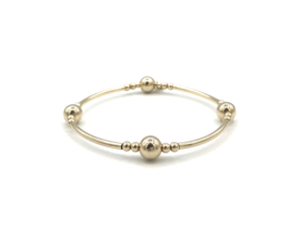 Armband Nora met real gold plated balletjes en buisjes