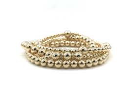 Armband Donna met real gold plated balletjes en Zirkonia